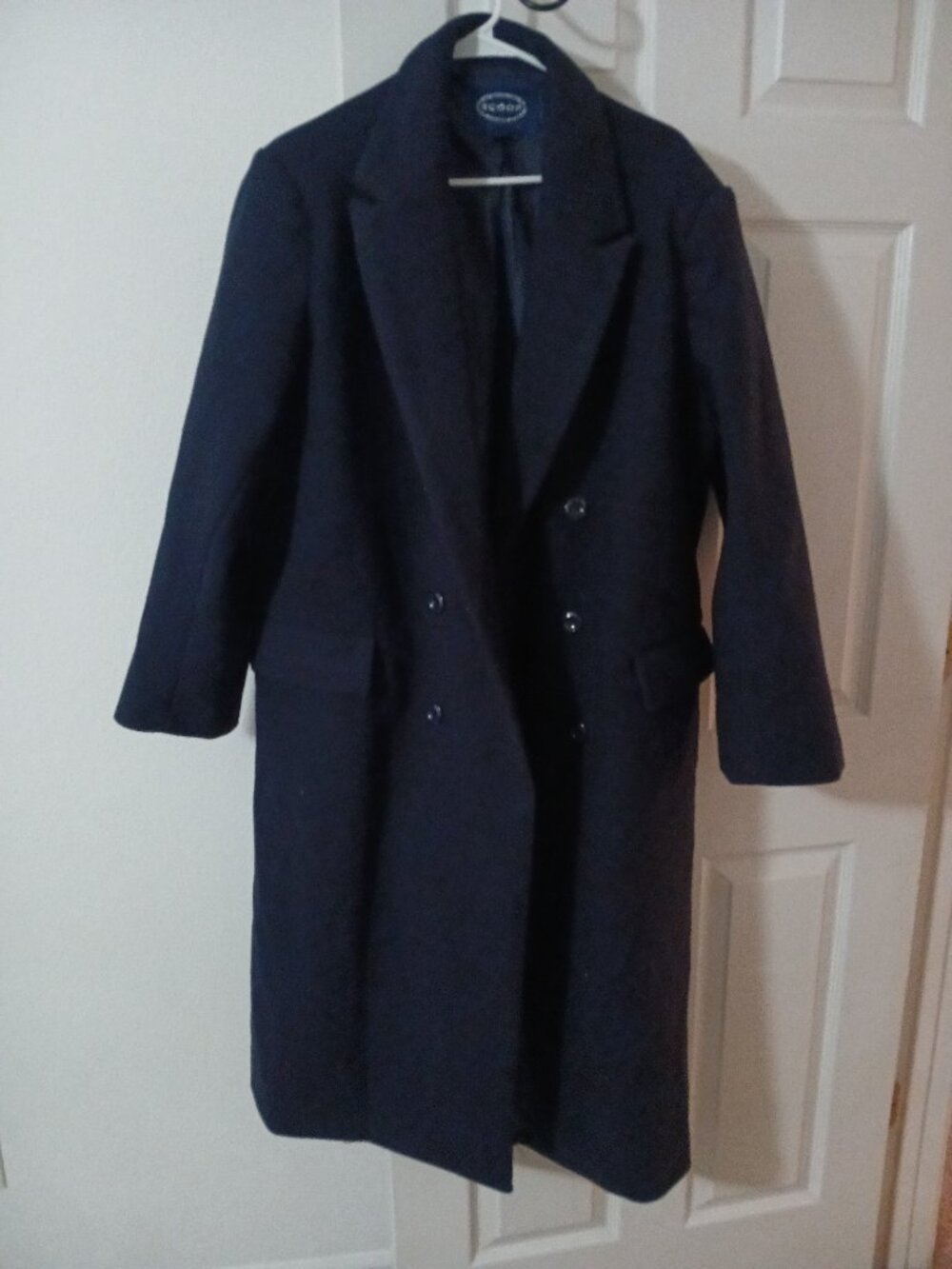 Navy Blue Wool Peacoat